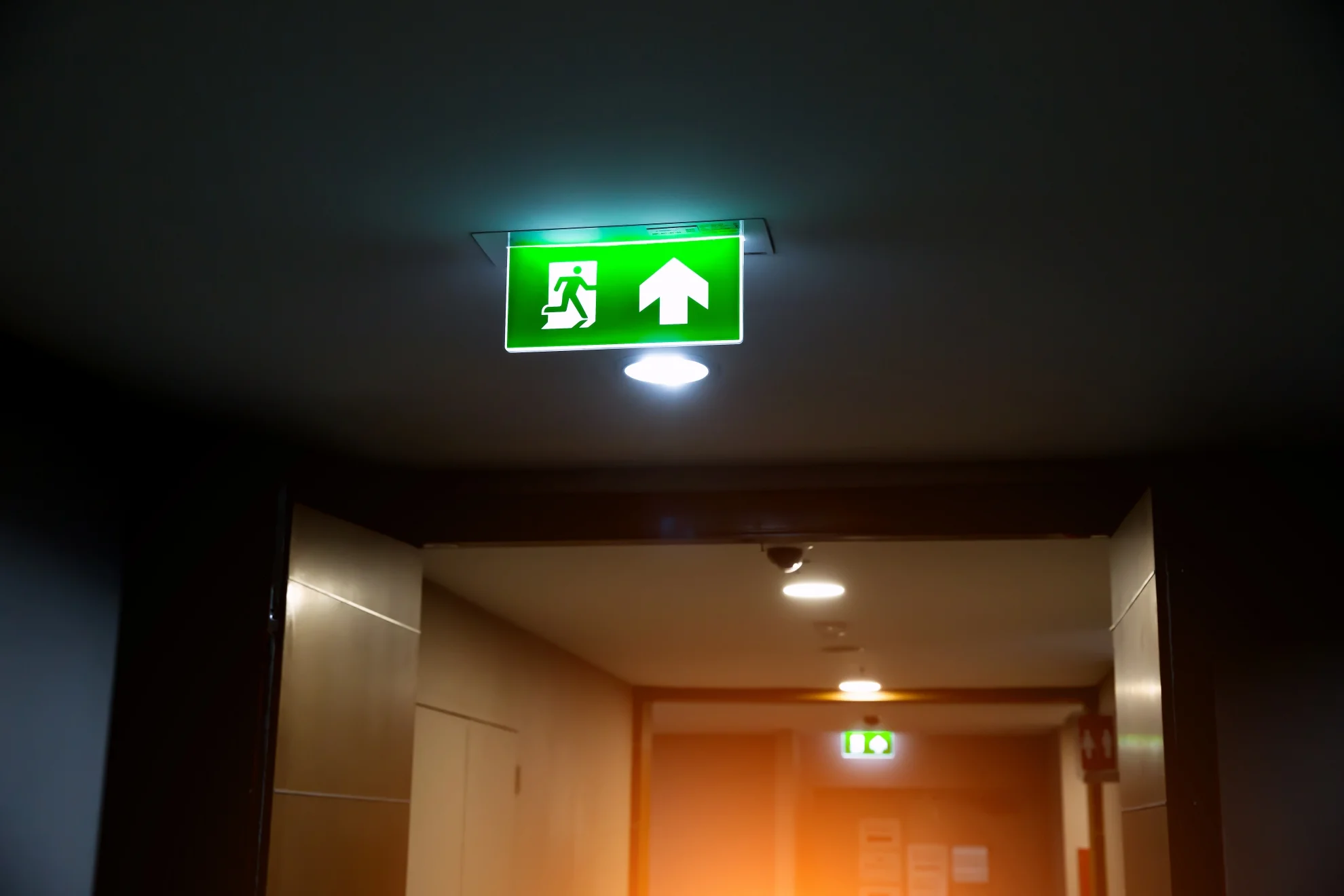Emergency Lighting in Corridor